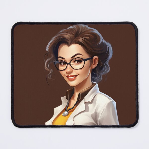Item preview, Cartoon Style Portrait - Woman Doctor/Scientist/Lab Worker designed and sold by Radibor78.