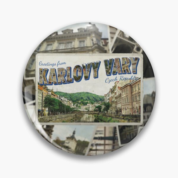 Item preview, Greetings from Karlovy Vary in Czech Republic Vintage style retro souvenir designed and sold by DeveloperProp0.