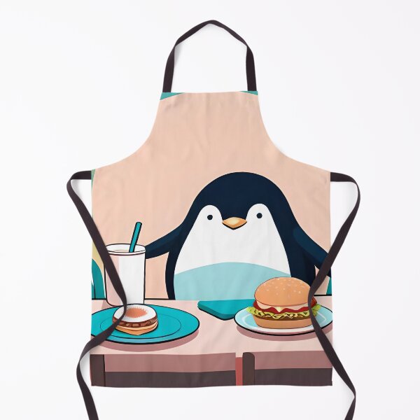 Item preview, Chubby Fat Penguin Eating Burgers and Drinking Soda designed and sold by thecatcouch.