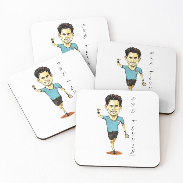 Item preview, Dominic Thiem Pro Tennis caricature designed and sold by dizzycatbiz.