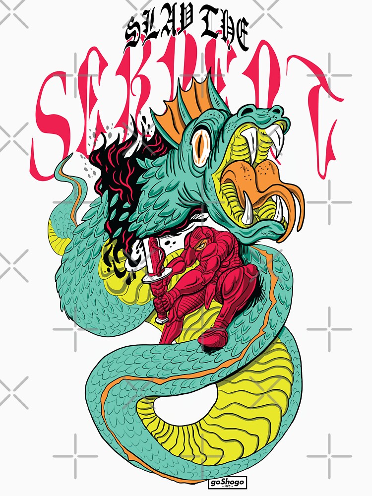 Thumbnail 7 of 7, Classic T-Shirt, Slay The Serpent - Unisex T-Shirt designed and sold by goshogo.