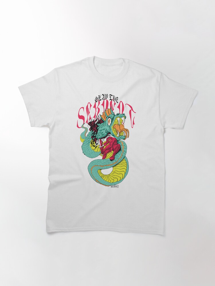 Thumbnail 3 of 7, Classic T-Shirt, Slay The Serpent - Unisex T-Shirt designed and sold by goshogo.