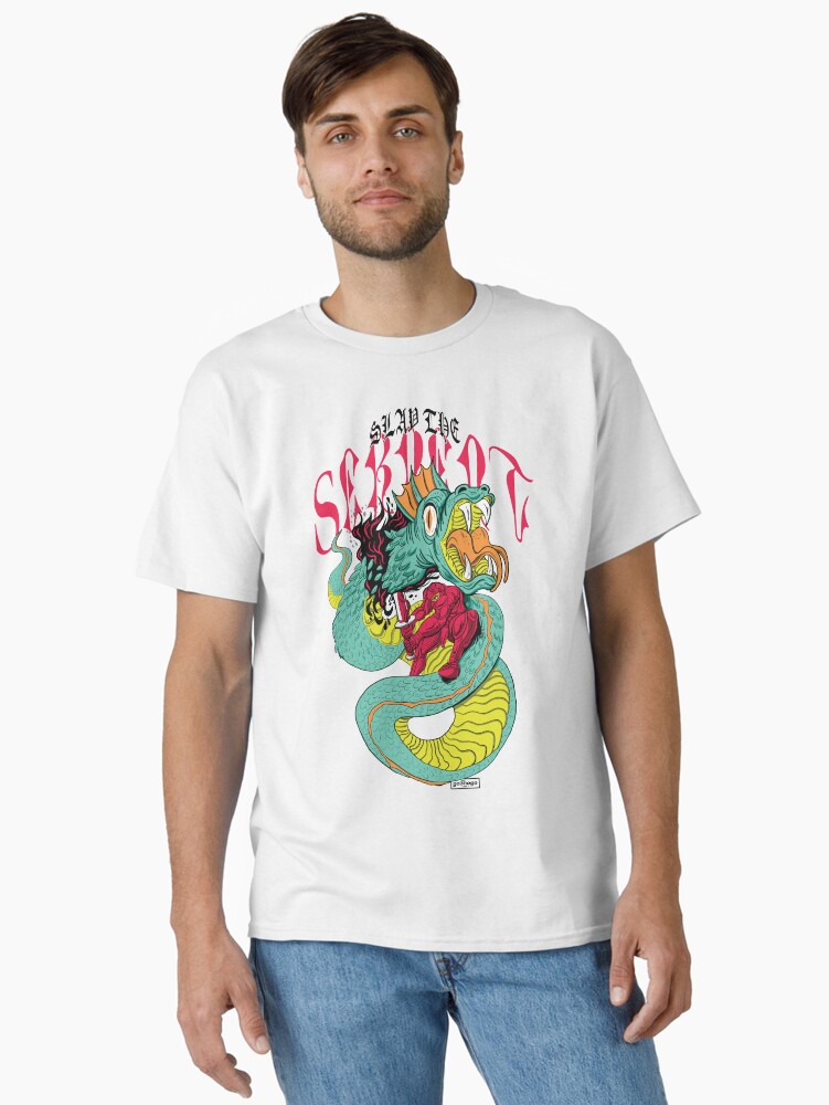 Thumbnail 1 of 7, Classic T-Shirt, Slay The Serpent - Unisex T-Shirt designed and sold by goshogo.