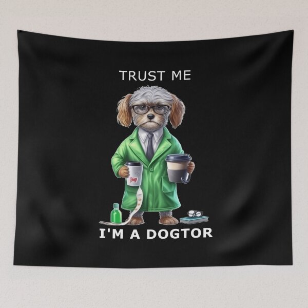 Item preview, Trust Me I Am a Dogtor Travel Coffee designed and sold by FunnyDesignsArt.