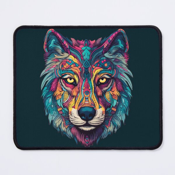 Item preview, Colorful Mandala Wolf designed and sold by Unique-Vibe.