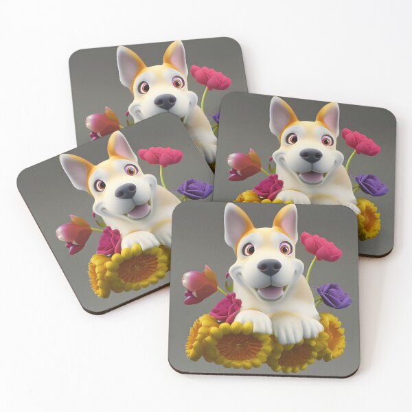 Item preview, Dogs and Flowers 18 designed and sold by Camila Hamdan.