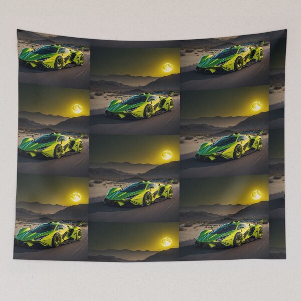 Item preview,  Futuristic Sports car/Racing car in Desert. Digital Art by BLACK DRAGON DIGITAL  designed and sold by Grin.