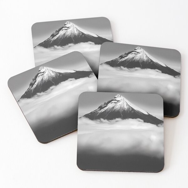 Item preview, "Ethereal Majesty: Minimalist Black-and-White Mountain Peak Wall Art" designed and sold by ArtOutlaws.
