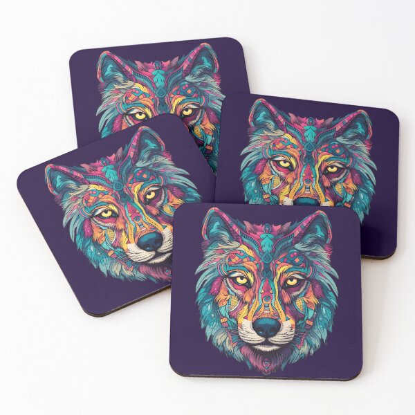 Item preview, Colorful Mandala Wolf designed and sold by Unique-Vibe.