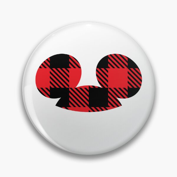 Artikelvorschau, Rote Buffalo Plaid Mickey Ohren Mütze entworfen und verkauft von MarkFiveDesign.