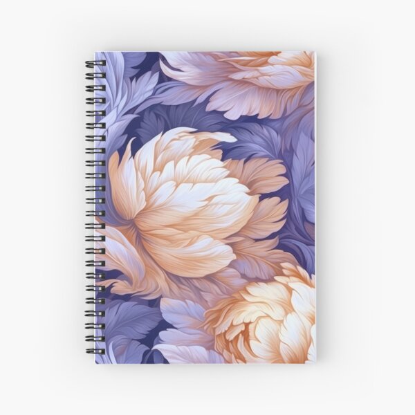 Item preview, Abstract floral pattern in pastel colors, Vintage illustration of blue and pink peonies designed and sold by TorriPhoto.
