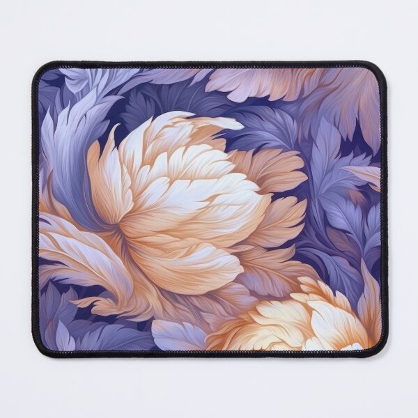 Item preview, Abstract floral pattern in pastel colors, Vintage illustration of blue and pink peonies designed and sold by TorriPhoto.