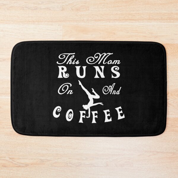 Item preview, This Mom Runs on Coffee and Yoga - White on Black designed and sold by Adam 7ea.