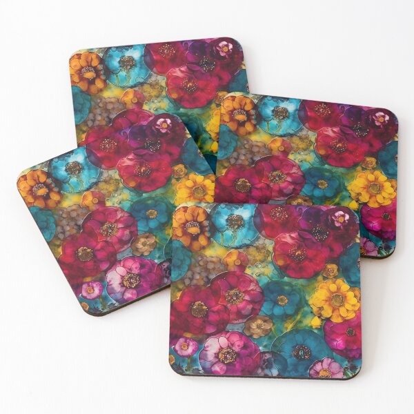 Item preview, Alcohol ink flowers designed and sold by pinkal.