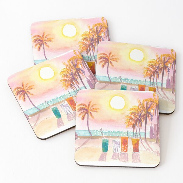Item preview, Cocktails at the Waterfront in Miami Beach Florida designed and sold by artshop77.