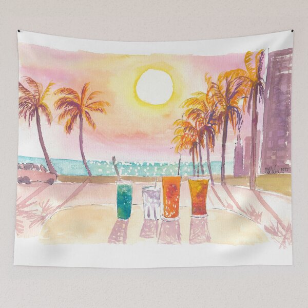 Item preview, Cocktails at the Waterfront in Miami Beach Florida designed and sold by artshop77.