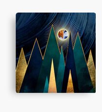Metallic Peaks Canvas Print