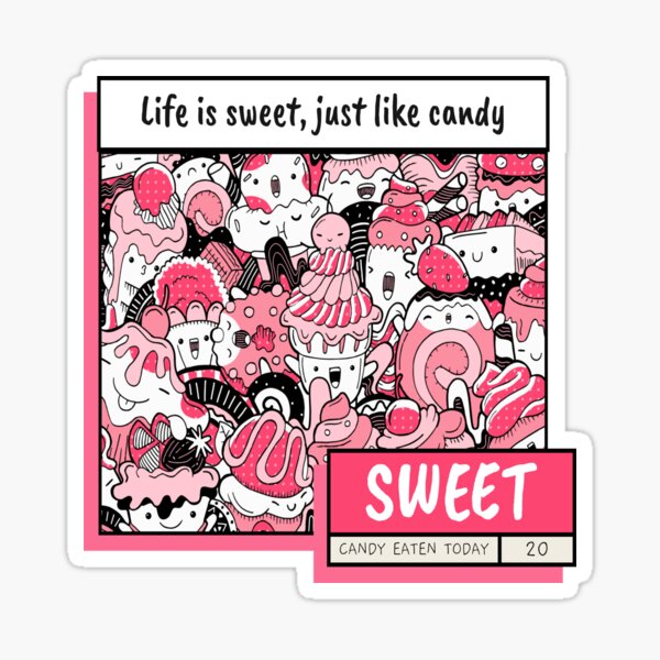 Candy Sticker Sheet, the Sweet Life, Cute Candy Stickers, Stickers