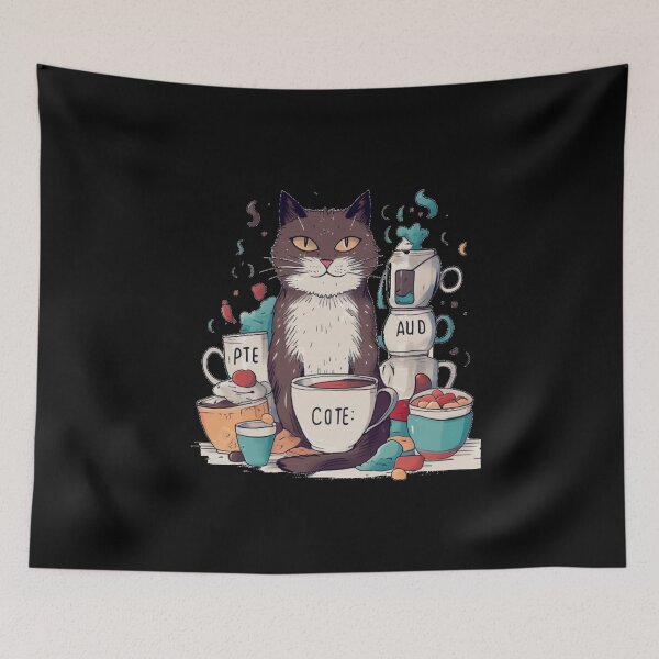 Item preview, All I Need: Coffee and My Cat - The Ultimate Comfort Duo designed and sold by FunnyDesignsArt.