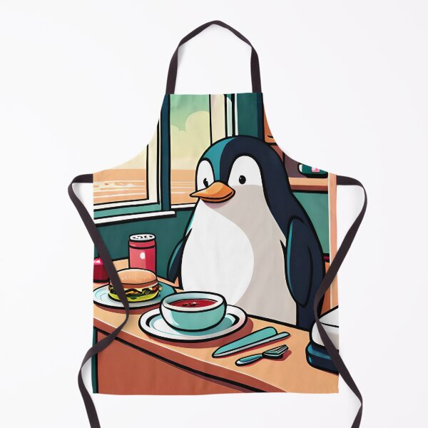 Item preview, Chubby Fat Penguin Eating Burger designed and sold by thecatcouch.