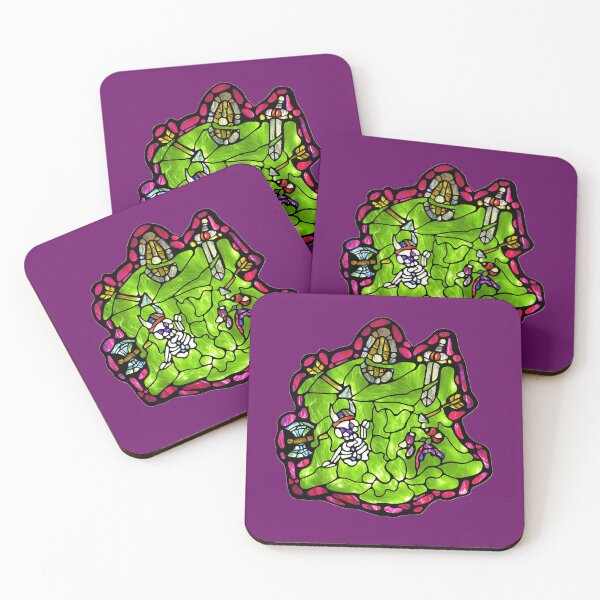Item preview, Gelatinous Cube Stained Glass Illustration - Fantasy Creature designed and sold by WhatWhatDesigns.