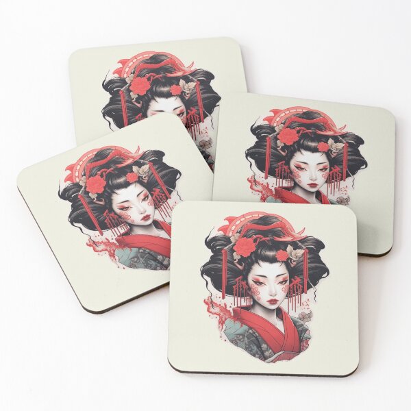 Item preview, Aesthetic Japanese style Geisha-Ninja-Anime Girl designed and sold by NapNapSleeper.
