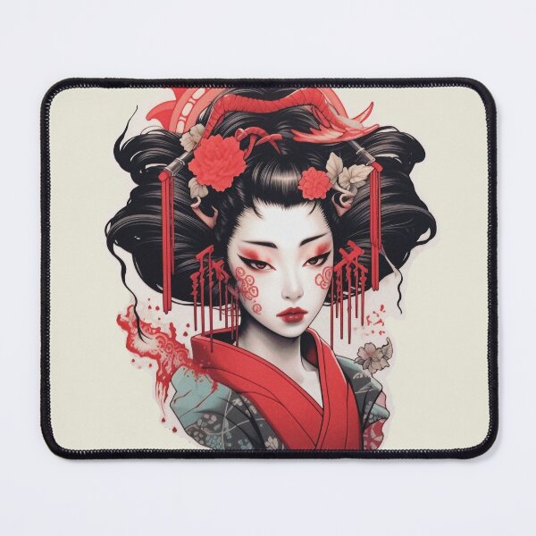 Item preview, Aesthetic Japanese style Geisha-Ninja-Anime Girl designed and sold by NapNapSleeper.