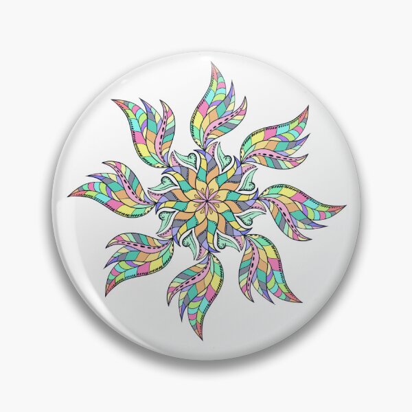 Item preview, hand drawn mandala. Doodle. Ethnic mandalas with colorful tribal ornaments. Bright colored isolated, squiggly lines, graceful lines. designed and sold by WP-7824.