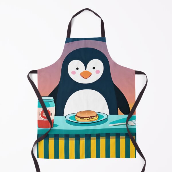 Item preview, Chubby Fat Penguin Eating Burger Surrounded by Stars designed and sold by thecatcouch.
