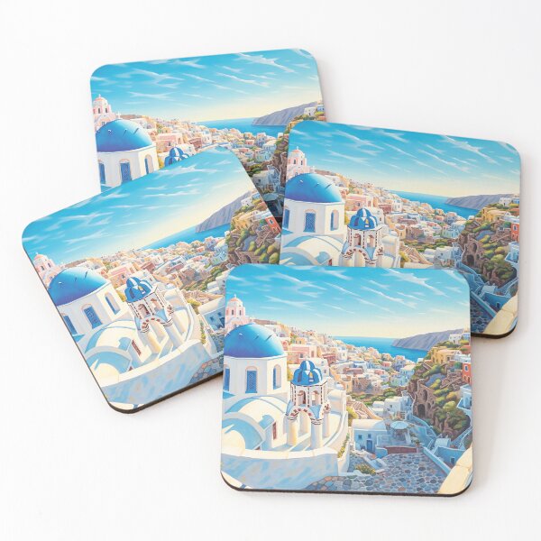 Artikelvorschau, Santorini in voller Farbe entworfen und verkauft von Vacationist.