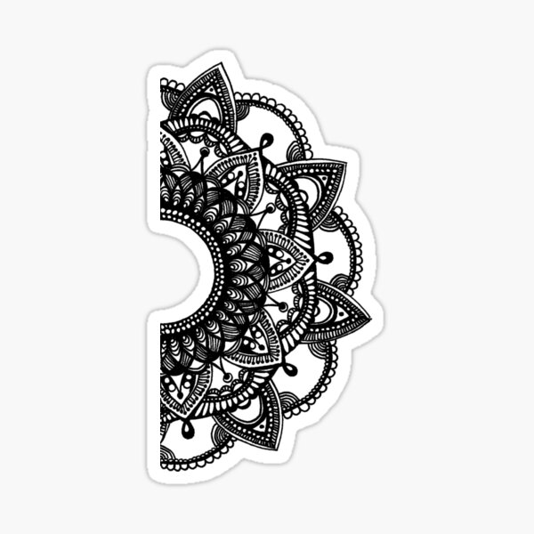 Download Half Mandala Stickers Redbubble