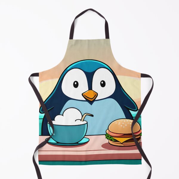 Item preview, Chubby Fat Penguin Eating Burger Ver2 designed and sold by thecatcouch.