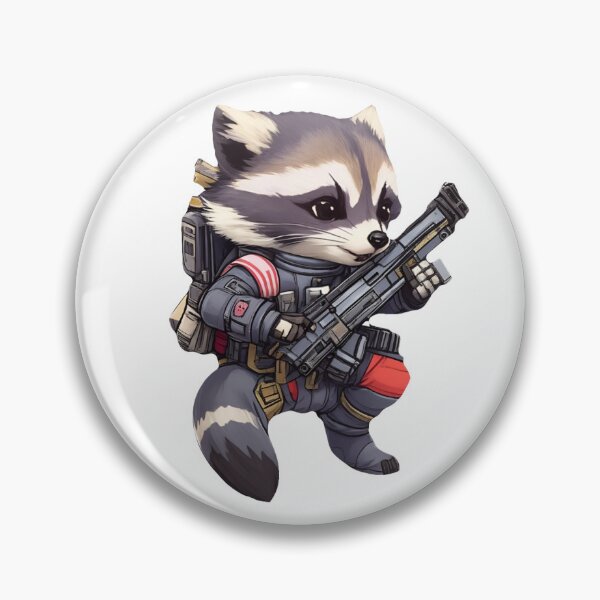 Item preview, Space Raccoon Mercenary - Sticker & Poster designed and sold by AstralArcade.