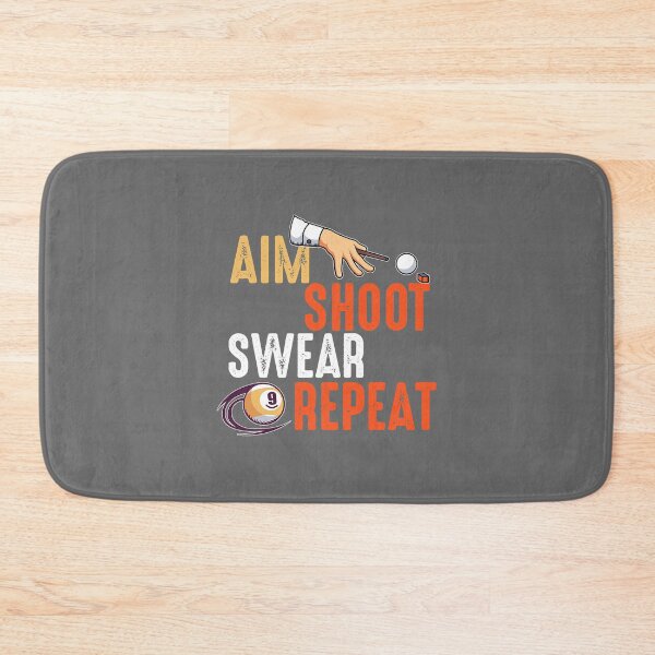Item preview, Aim Shoot Swear Repeat Billards And Pool designed and sold by KataokiChiko.