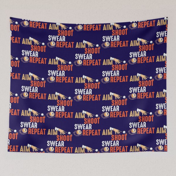 Item preview, Aim Shoot Swear Repeat Billards And Pool designed and sold by KataokiChiko.