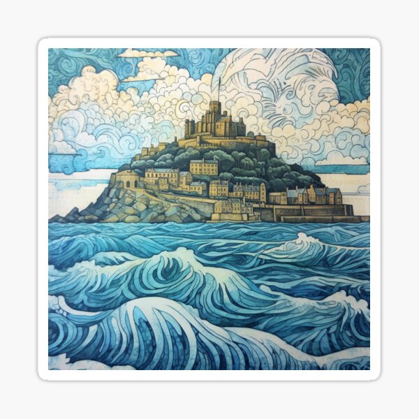 Item preview, St Michael’s Mount from Penzance designed and sold by EpicFoxArt.