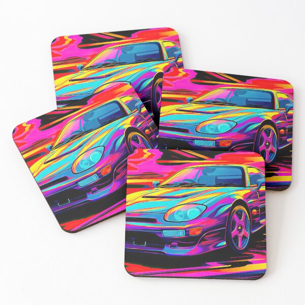 Item preview, Retro Car Digital Illustrations: A Journey to the 80s-90s designed and sold by Piotrek0001.