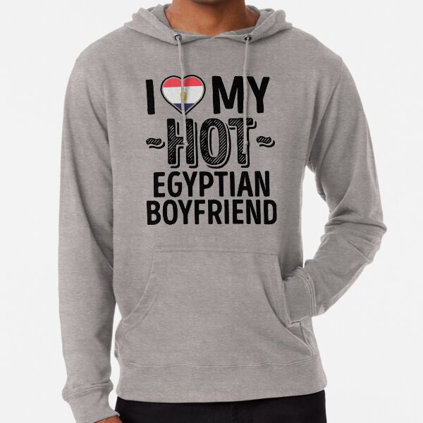 I Love My HOT Egyptian Boyfriend - Cute Egypt Couples Romantic Love T-Shirts & Stickers Lightweight Hoodie