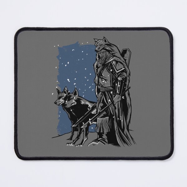 Item preview, Viking warrior Odin with wolves designed and sold by JanooFactory.