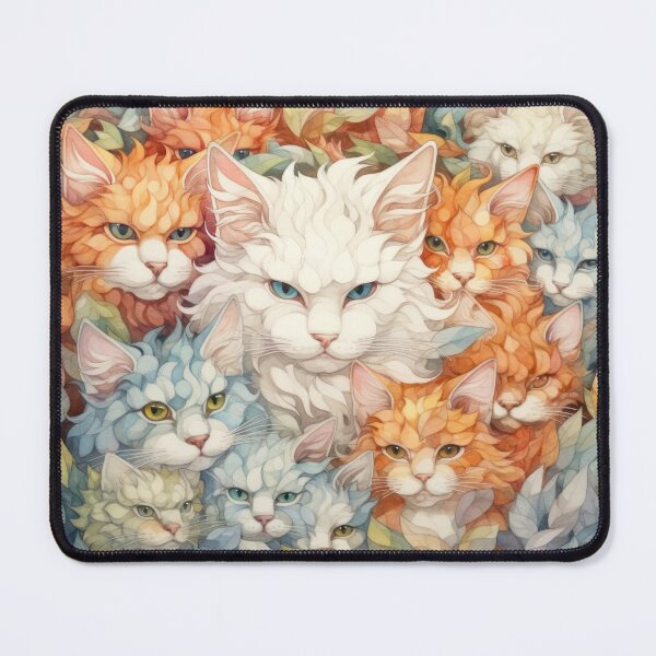 Item preview, Colorful watercolor cats designed and sold by Dreamoire Pix.