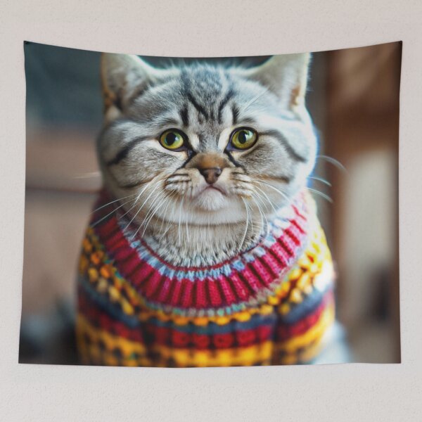 Item preview, Cat with a sweater designed and sold by jsebouvi.