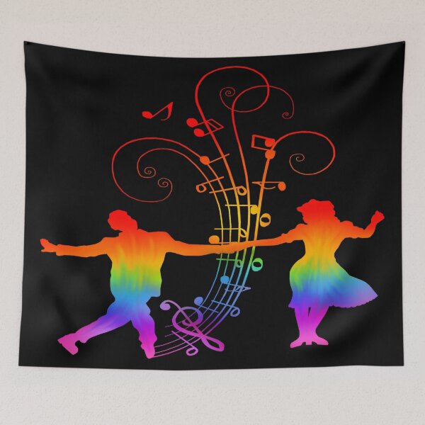 Item preview, 1940s Rainbow Swing Dancers Silhouettes designed and sold by Deborah Camp.