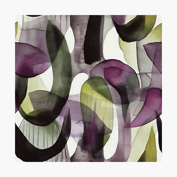 Item preview, Abstract Watercolor in Purple and Green designed and sold by Monochrome-Dog.