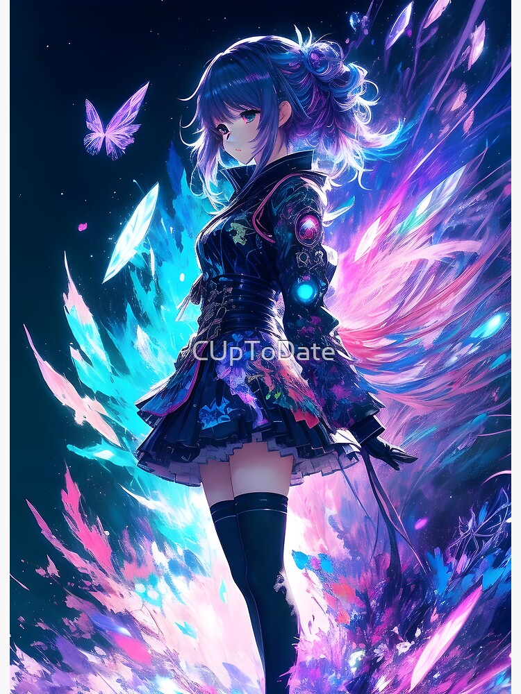 Premium AI Image  female character having water and fire power character  design concept in anime style