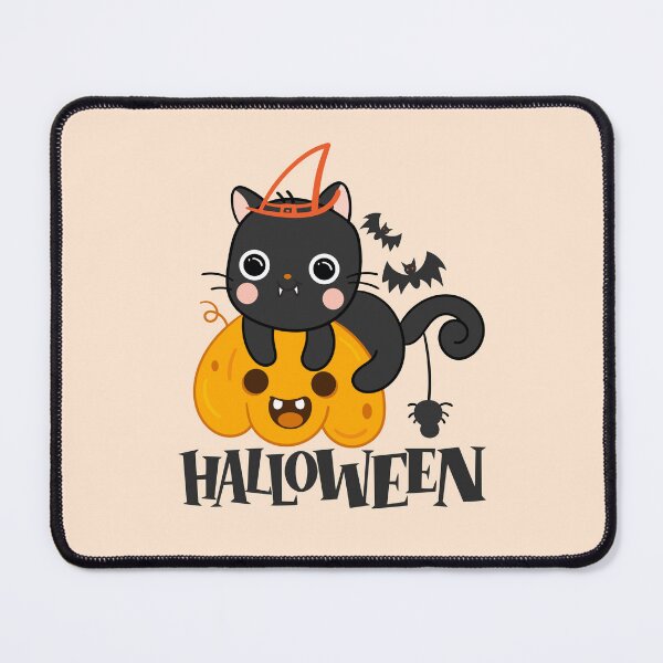 Item preview, Halloween Black Cat with Pumpkin designed and sold by OFMdesigns.