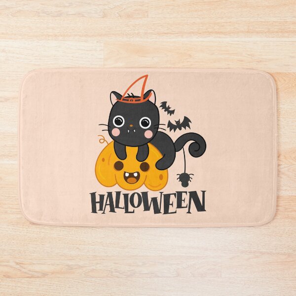 Item preview, Halloween Black Cat with Pumpkin designed and sold by OFMdesigns.