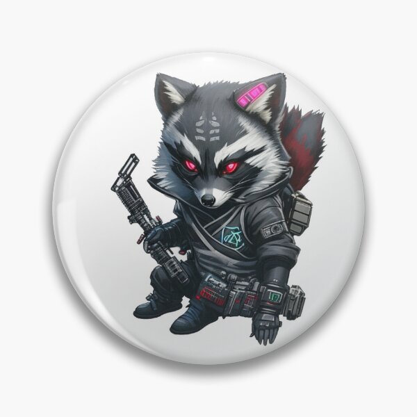 Item preview, Black Ops CyberPunk Racoon Sticker & Poster designed and sold by AstralArcade.