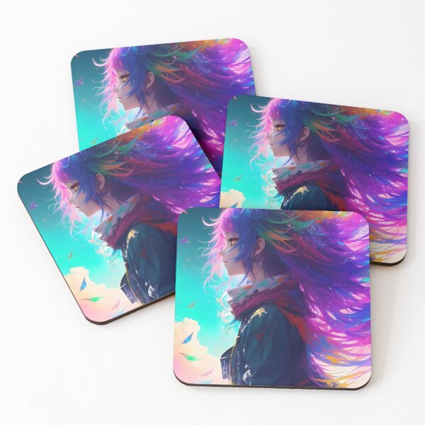 Item preview, chica de cabello arcoiris designed and sold by CUpToDate.