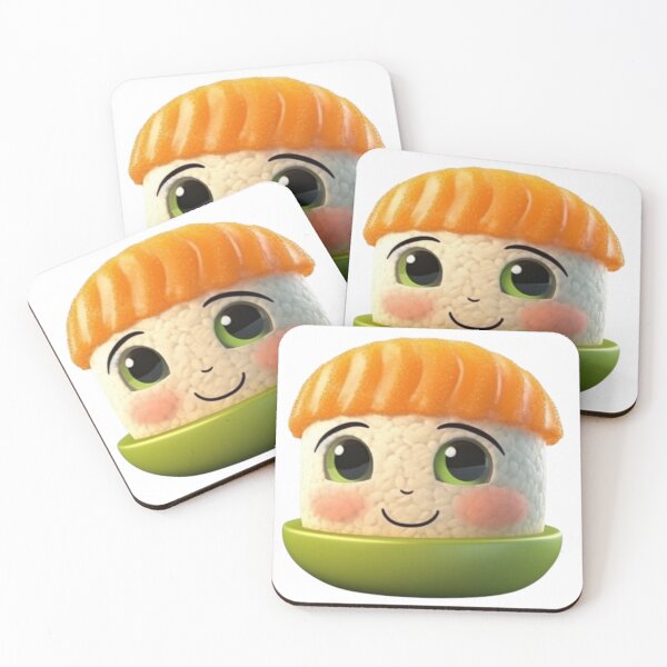 Item preview, Cute Brighteyed Kawaii Sushi designed and sold by BeeJoyDesign.