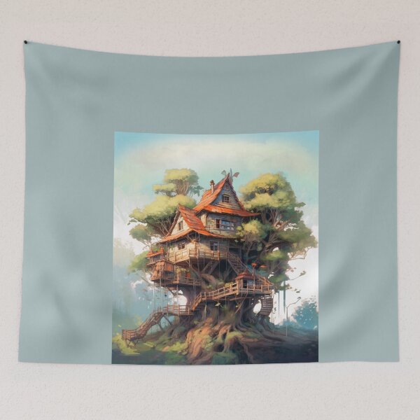 Item preview, amazing treehouse a tree house designed and sold by PRYMULLART.